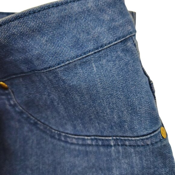 IMAN Global Chic Womens Plus 2X 42x30 Chambray Stretch Boot Cut Pull On Jeans - Picture 10 of 12